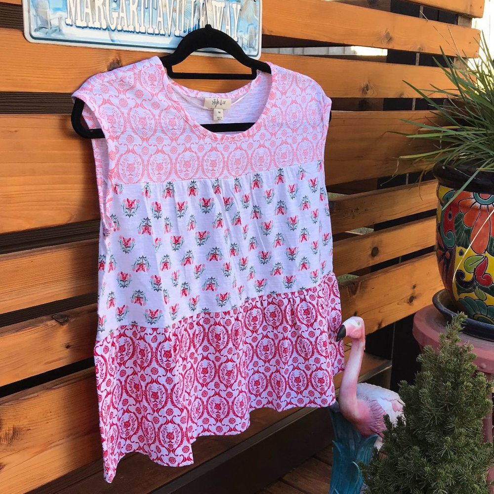 🎀Baby Doll Pink Tiered Top Soft 100% Cotton